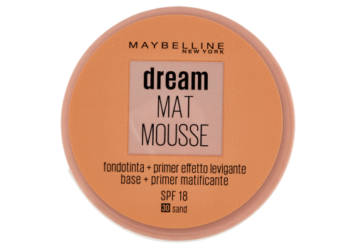 Maybelline New York Dream Mat Mousse spf 18 30 sand fondotinta opacizzante in mousse 18ml