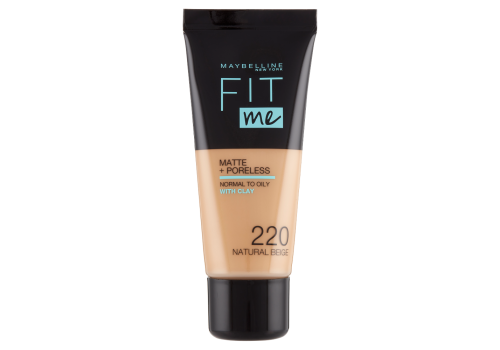 Maybelline New York Fit Me matte + poreless 220 natural beige fondotinta finish opacizzante 30ml