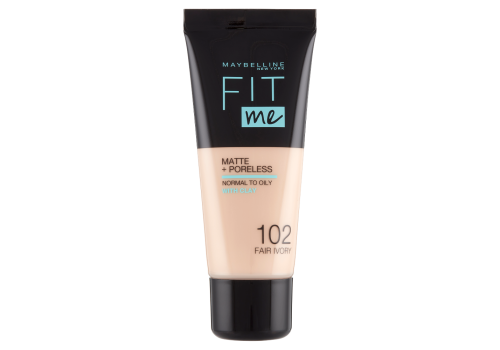 Maybelline New York Fit Me matte + poreless 102 fair ivory fondotinta finish opacizzante 30ml