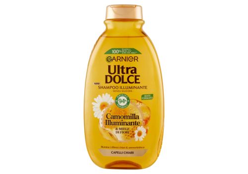 Garnier Ultra Dolce estratto di camomilla e miele shampoo per capelli chiari senza parabeni 300ml
