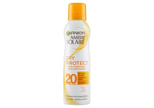 Garnier Ambre Solaire solare dry protect ip 20 protezione solare spray 200ml