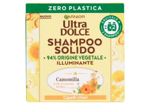 Garnier Ultra Dolce camomilla e miele shampoo solido per capelli luminosi e brillanti 60 g