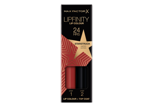 Max Factor Lipfinity Lip Colour 90 starstruck labbra matte lunga durata e gloss idratante con applicazione bifase 