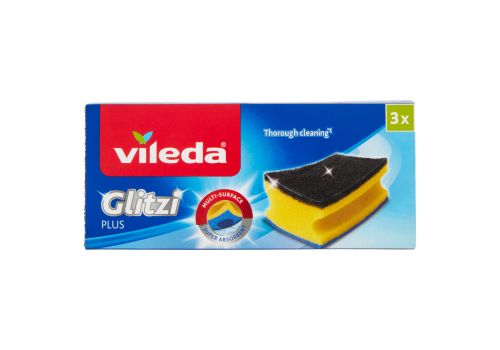 Vileda glitzi plus spugna abrasiva triplo strato salvaunghie 3 pezzi