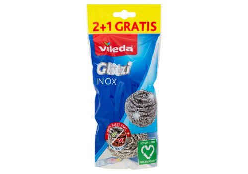 Vileda Glitzi Inox spugna cucina abrasiva 3 pezzi