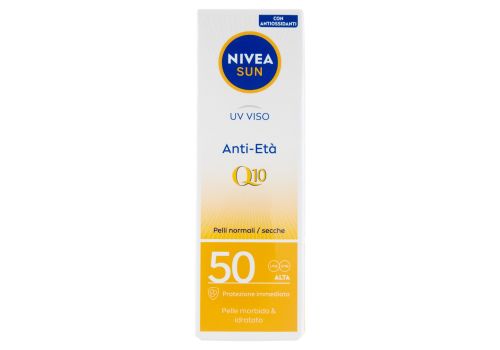 Nivea Sun UV Q10 spf 50 alta crema viso anti-età per pelli da normali a secche 50ml