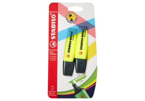 Stabilo boss original evidenziatore giallo 2 pezzi