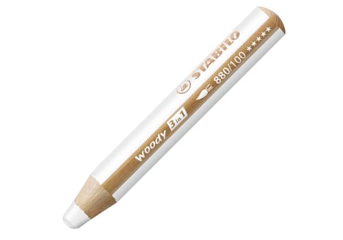 Stabilo woody 3 in 1 matita colorata multi-funzione bianco