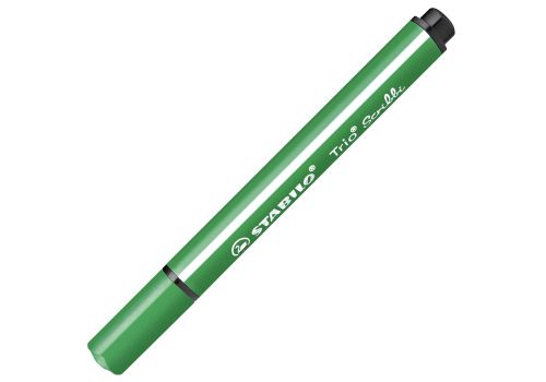 Stabilo trio scribbi pennarello triangolare con punta ammortizzata verde