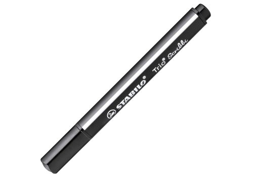 Stabilo trio scribbi pennarello triangolare con punta ammortizzata nero