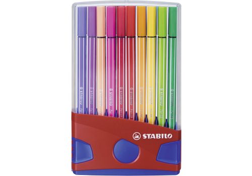 Stabilo pen 68 colorparade in rosso pennarello premium colori assortiti 20 pezzi