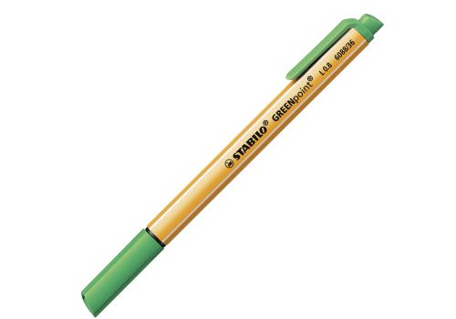 Stabilo greenpoint penna ecosostenibile con punta in fibra co2 neutral verde