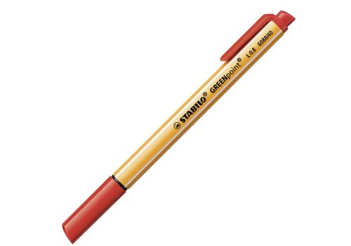 Stabilo greenpoint penna ecosostenibile con punta in fibra co2 neutral rosso