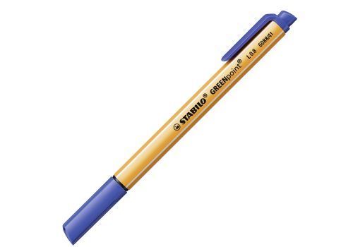 Stabilo greenpoint penna ecosostenibile con punta in fibra co2 neutral blu