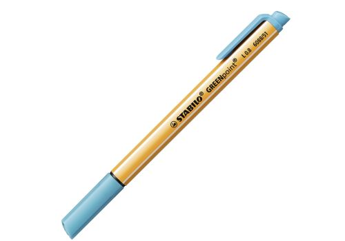 Stabilo greenpoint penna ecosostenibile con punta in fibra co2 neutral turchese