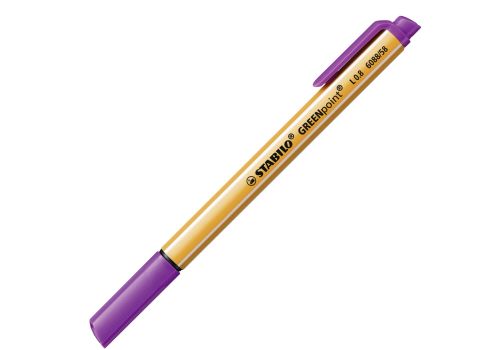 Stabilo greenpoint penna ecosostenibile con punta in fibra co2 neutral lilla