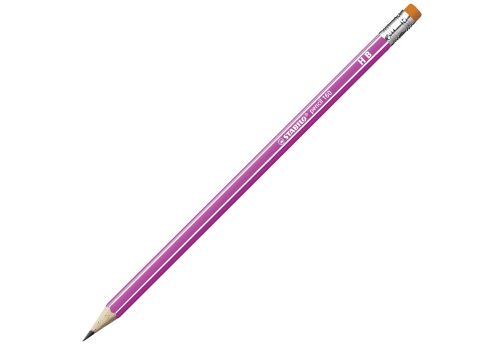 Stabilo pencil 160 matita in grafite con gommino gradazione hb rosa