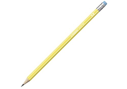 Stabilo pencil 160 matita in grafite con gommino gradazione hb giallo