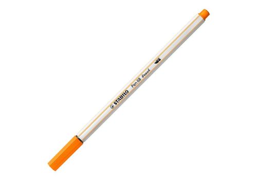 Stabilo pen 68 brush pennarello premium con punta a pennello arancione