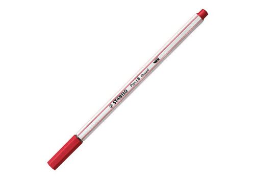 Stabilo pen 68 brush pennarello premium con punta a pennello rosso scuro