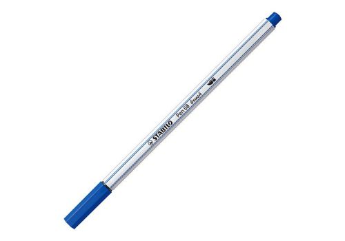 Stabilo pen 68 brush pennarello premium con punta a pennello blu oltremare