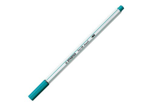 Stabilo pen 68 brush pennarello premium con punta a pennello blu turchese