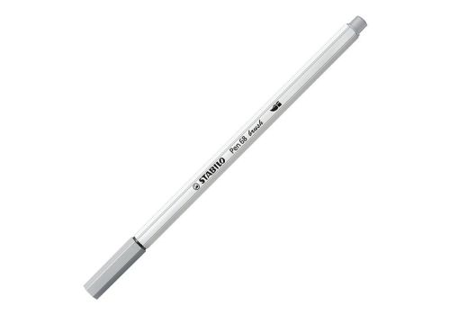Stabilo pen 68 brush pennarello premium con punta a pennello grigio freddo medio