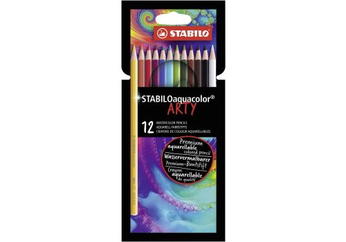 Stabilo aquacolor arty matita colorata acquarellabile colori assortiti 12 pezzi