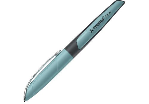 Stabilo flow penna stilografica turchese pastello cartuccia blu inclusa
