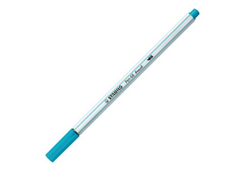 Stabilo pen 68 brush pennarello premium con punta a pennello azzurro chiaro