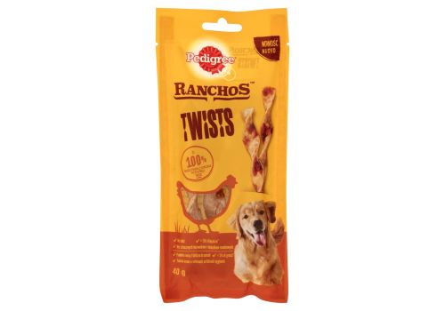 Pedigree Ranchos Twists snack 100% petto di pollo per cane 40 grammi