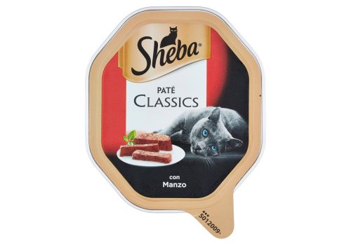 Sheba Paté cibo umido per gatto con manzo 85 grammi
