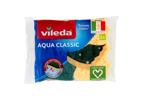 Vileda Aqua Classic spugna sper stoviglie in fibra delicata 2 pezzi