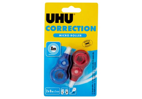 UHU correction micro roller correttore a nastro 8m x 5mm 2 pezzi