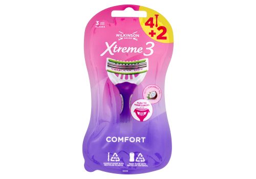 Wilkinson sword xtreme3 comfort rasoio usa e getta con testine flessibili 6 pezzi