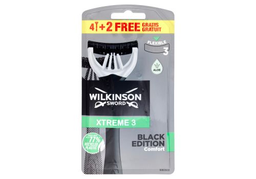 Wilkinson Sword rasoi usa e getta xtreme 3 black edition 6 pezzi