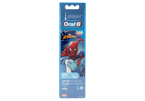Oral-B Spiderman testine di ricambio spazzolino elettrico per bambini +3 anni 2 pezzi
