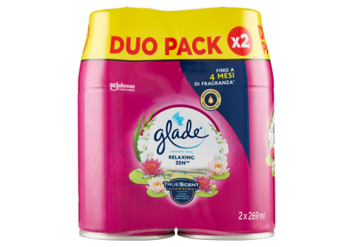 Glade relaxing zen ricarica profumatore ambienti spray automatico 2 x 269ml