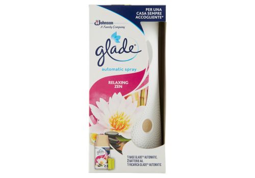 Glade relaxing zen profumatore ambienti base + ricarica automatic spray 269ml