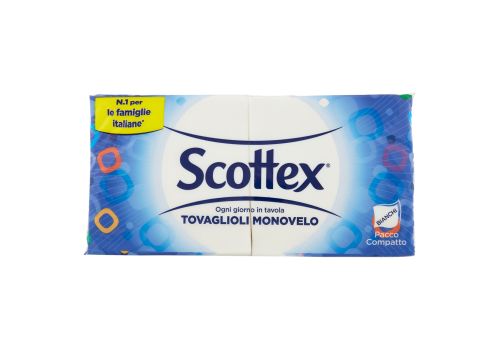 Scottex tovaglioli monovelo bianchi 33 x33cm pacco compatto 132 pezzi