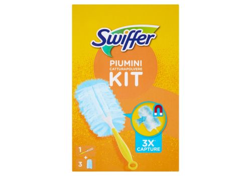 Swiffer cattura polvere kit con anico + 3 piumini per spolverare
