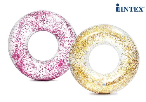 Intex salvagente ciambella gonfiabile con glitter per mare e piscina