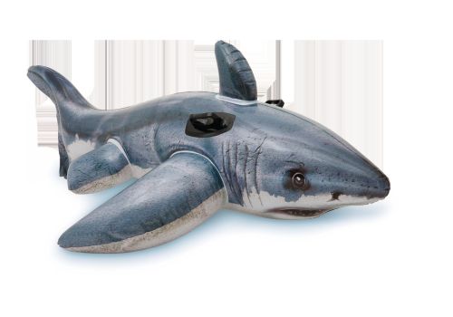 Intex squalo bianco cavalcabile gonfiabile per mare e piscina 173 x 107cm