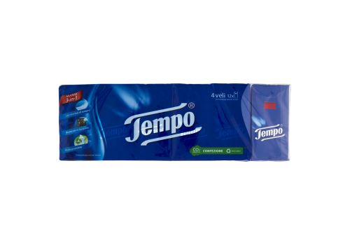 Tempo fazzoletti 4 veli per l''igiene del naso 12 pacchetti
