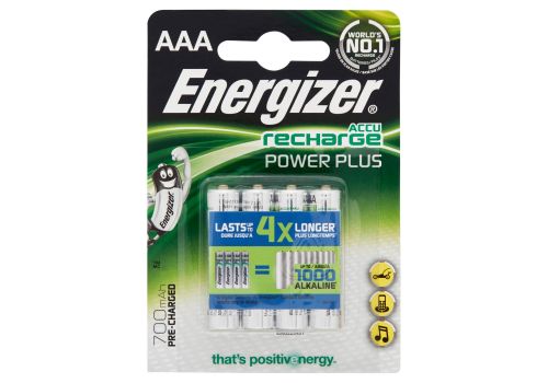 Energizer power plus AAA pile ricaricabili affidabili 4 pezzi