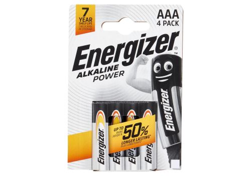 Energizer alkaline power AAA pile mini stilo performance costante 4 pezzi
