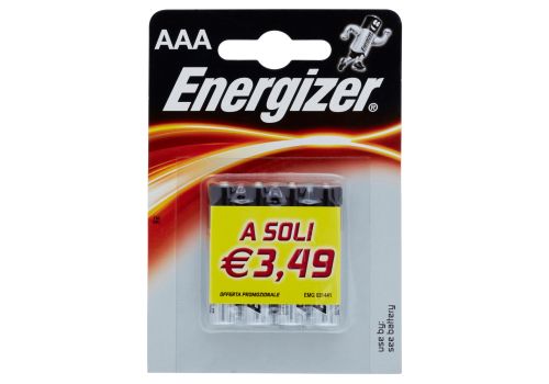 Energizer AAA LR03 alkaline 1.5V pile mini stilo affidabili 4 pezzi