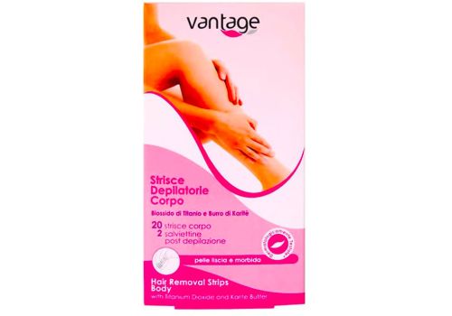Vantage Strisce Depilatorie Corpo 20 Strisce