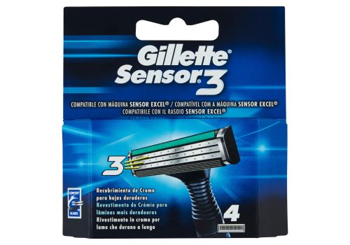 Gillette Sensor3 lamette di ricambio 4 pezzi