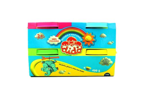 Didò plastlina colori glitter 4 vasetti x 100 grammi